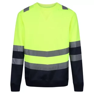 Regatta Professional Męska Bluza Odblaskowa Pro HiVis Żółty - Bluzy męskie - miniaturka - grafika 1