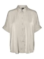 Koszule damskie - VERO MODA VMKATRINE S/S koszula damska Oversized Shirt WVN NOOS, brzoza, M - miniaturka - grafika 1
