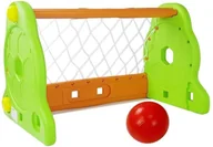 Place zabaw - LEANToys Bramka Piłkarska Dla Dzieci Zielono Pomarańczowa - miniaturka - grafika 1