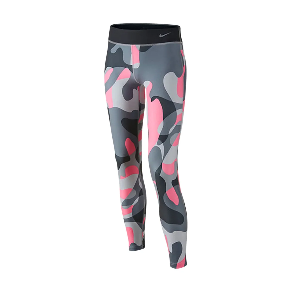 Młodzieżowe Legginsy Szaro-Różowe Moro Nike Legend Aop Tght Pant 147 - 158