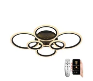 Lampy sufitowe - Brilagi - LED Ściemnialny żyrandol natynkowy ORBITS LED/85W/230V 3000-6500K antracyt + pilot - miniaturka - grafika 1