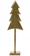 Ozdoby bożonarodzeniowe - Figurka świąteczna choinka 55x24cm złota ozdoba błyszcząca - miniaturka - grafika 1