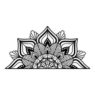 Naklejki na ścianę - Metalowa dekoracja ścienna 118x59 cm Mandala – Wallity - miniaturka - grafika 1