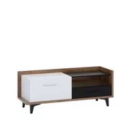 Szafki RTV - Szafka RTV 1D1S BOX-08 Box MebloCross Dąb Artisan / Biały Mat / Czarny Mat - miniaturka - grafika 1
