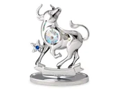 Figurki dekoracyjne - Crystocraft, miniaturka-figurka chromowana Swarovski ZNAK ZODIAKU/Byk, chrom - miniaturka - grafika 1
