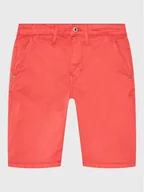 Spodenki damskie - Pepe Jeans Szorty materiałowe Blueburn Short PB800726C75 Czerwony Regular Fit - miniaturka - grafika 1