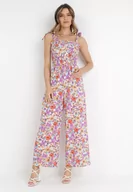 Kombinezony - Fioletowo-Biały Kombinezon Alemonice - miniaturka - grafika 1