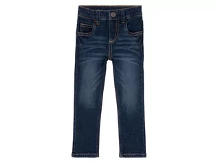 Spodnie i spodenki dla chłopców - LUPILU LUPILU Jeansy chłopięce z bawełną, Slim Fit (116, Ciemnoniebieski) - grafika 1