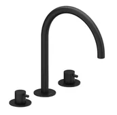 Baterie umywalkowe - Ravak Espirit - Bateria umywalkowa, montaż 3-otworowy, kolor czarny mat X070275 - miniaturka - grafika 1