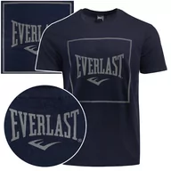 Koszulki męskie - Everlast Koszulka Męska T-shirt Bawełniana Granat Napis 291J86 Rozmiar L - miniaturka - grafika 1