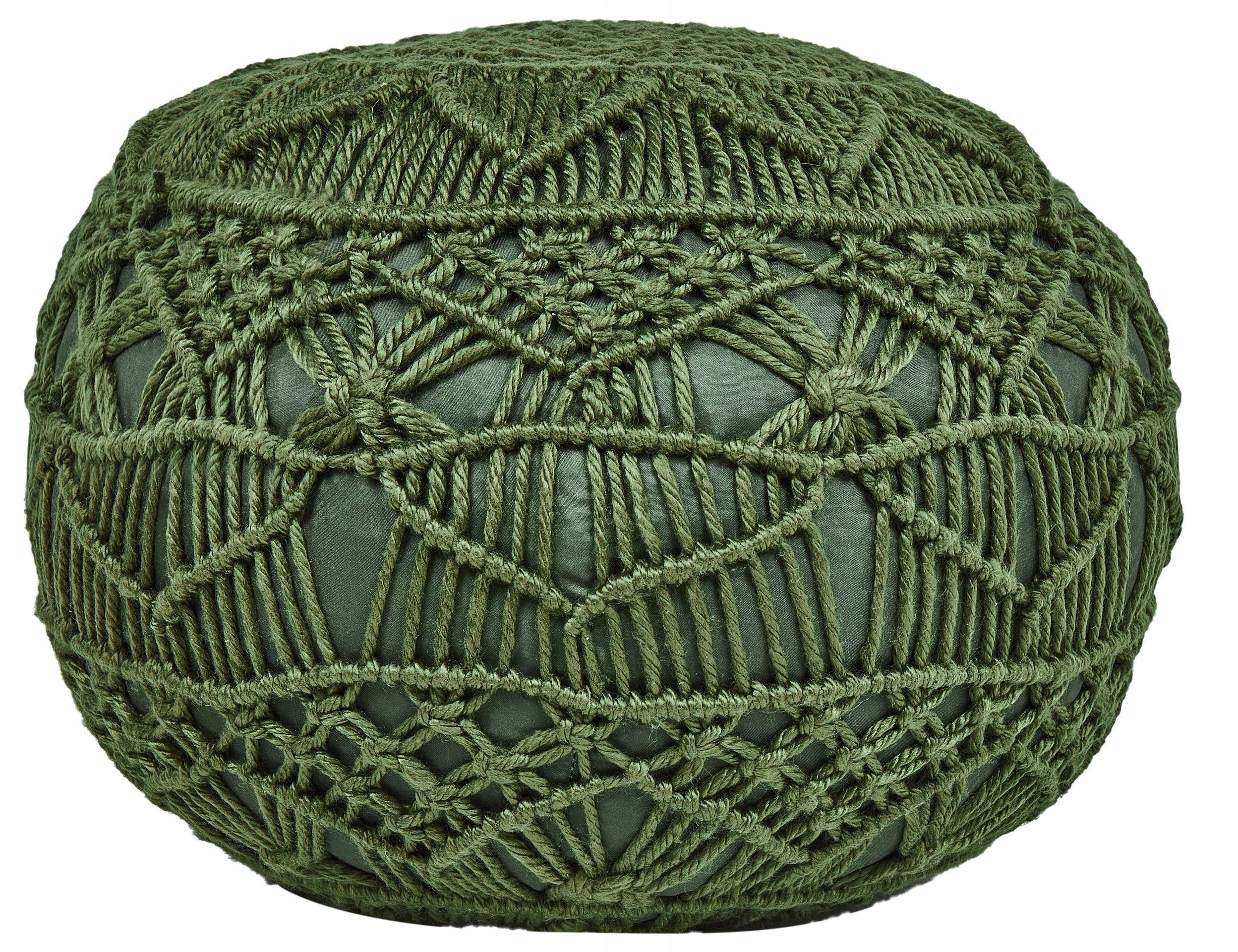 Beliani Puf ogrodowy ⌀ 40 zielony AADHI