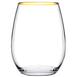 Komplet 6 szklanek Amber ze złotym rantem 570 ml PASABAHCE - Szklanki - miniaturka - grafika 1