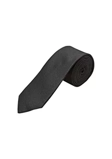 Krawaty i muchy męskie - s.Oliver Męski krawat, czarny, 1, czarny, 1 - grafika 1