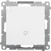 Klawisze i ramki - Przycisk „dzwonek” (moduł) 10 AX, 250 V~, szybkozłącza: Biały mat, SIMON55 - miniaturka - grafika 1