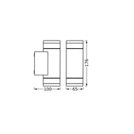 Lampy ogrodowe - OSRAM Kinkiet zewnętrzny ENDURA CLASSIC IVE, możliwość ściemniania, aluminiowy / szary / cynkowy, aluminium, nowoczesny - miniaturka - grafika 1