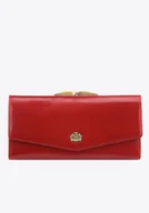 Portfele - Damski portfel ze skóry z herbem na bigiel - miniaturka - grafika 1