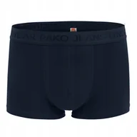 Majtki męskie - Bokserki męskie klasyczne majtki bawełniane DEEP granatowe XXL Pako Jeans - miniaturka - grafika 1