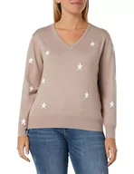 Swetry damskie - NALLY Damski sweter z dzianiny 19019332-NA02, beżowy wełniany biały, XS/S, Beżowy biały wełna, XS-S - miniaturka - grafika 1