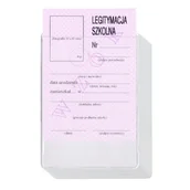 Dyplomy i okładki - Kieszeń etui okładka na legitymację szkolną 7,7x10,8cm 50szt - miniaturka - grafika 1