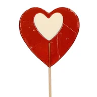 Gumy do żucia, lizaki, dropsy - LIZAK WALENTYNKOWY SERCE DUO 55GR NA WALENTYNKI DZIEŃ BABCI MATKI 1SZT - miniaturka - grafika 1