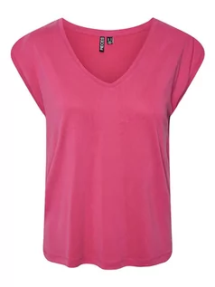 Koszulki i topy damskie - Pieces Koszulka w kolorze różowym - grafika 1