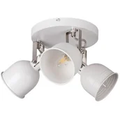 Oprawy, klosze i abażury - Oprawa ścienno-sufitowa E14 3x max 8W DERATO EL-3O W-SR biały/srebrny 35645 - miniaturka - grafika 1