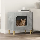 Legowiska dla kotów - vidaXL Koty Dom Betonowy 51 x 30 x 52 cm Materiał pochodzenia drzewnego - miniaturka - grafika 1
