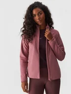 Koszulki sportowe damskie - Damski polar rozpinany bez kaptura 4F 4FWMM00TFLEF294 - różowy - miniaturka - grafika 1