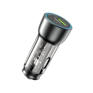 yesido Ład. sam. Y49 PD 30W + QC3.0 18W USB-A+C , BLACK / CZARNY - Ładowarki samochodowe - miniaturka - grafika 1