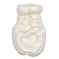 Płaszcze damskie - HEART FLUFFY VEST JUMPER Płaszcz dla psa Kremowy M - miniaturka - grafika 1