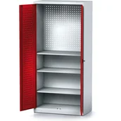Szafy i regały magazynowe - Alfa 3 Szafa warsztatowa MECHANIC, 1950 x 920 x 500 mm, 3 półki, czerwone drzwi 1262654 - miniaturka - grafika 1