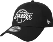 Czapki i chusty sportowe męskie - 9Forty NBA Essential Outline Lakers Cap by New Era, czarny, One Size - miniaturka - grafika 1