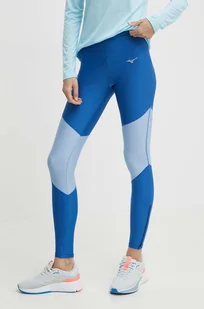 Mizuno legginsy do biegania Impulse Core kolor niebieski wzorzyste J2GBB208 - Legginsy - miniaturka - grafika 1