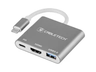 Adaptery i przejściówki - Cabletech Złącze adapter Cabletech wtyk Typu C gniazda USB 3.0 HDMI 2.0 Typu C KOM0952 KOM0952 - miniaturka - grafika 1
