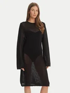 Sukienki - Seafolly Sukienka plażowa Beach Edit 55686-KN Czarny Regular Fit - miniaturka - grafika 1