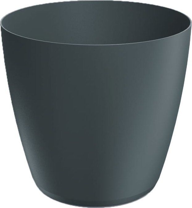 Doniczka plastikowa czarna matowa 19,8x18,2 cm osłonka gładka węgiel Mate