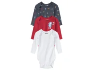 Body dla niemowląt - lupilu® Body niemowlęce, 3 szt. (50/56, Czerwony/granatowy/biały) - miniaturka - grafika 1