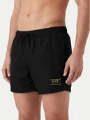Kąpielówki męskie - EA7 Emporio Armani Szorty kąpielowe 7M001713 AF21248 UC001 Czarny Regular Fit - miniaturka - grafika 1
