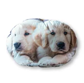 Kołdry i poduszki dla dzieci - Poduszka przytulanka Kształtka 33x22 Psy beżowa - miniaturka - grafika 1