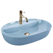 Umywalki - Rea Umywalka REA Aura 61 L.Blue Shiny - miniaturka - grafika 1