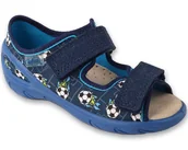 Buty dla chłopców - Sandały dziecięce Befado 063X020 kapcie chłopięce na rzepy-28 - miniaturka - grafika 1