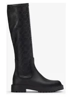 Kozaki damskie - Unisa Kozaki w kolorze czarnym - miniaturka - grafika 1