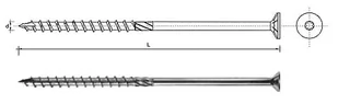 WKRĘT DO DREWNA Z ŁBEM STOŻKOWYM NA TORX 6*200MM T30 - Wkręty - miniaturka - grafika 1