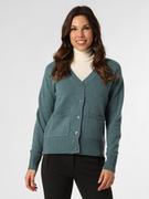 Swetry damskie - Franco Callegari - Kardigan damski z wełny merino, zielony|niebieski - miniaturka - grafika 1