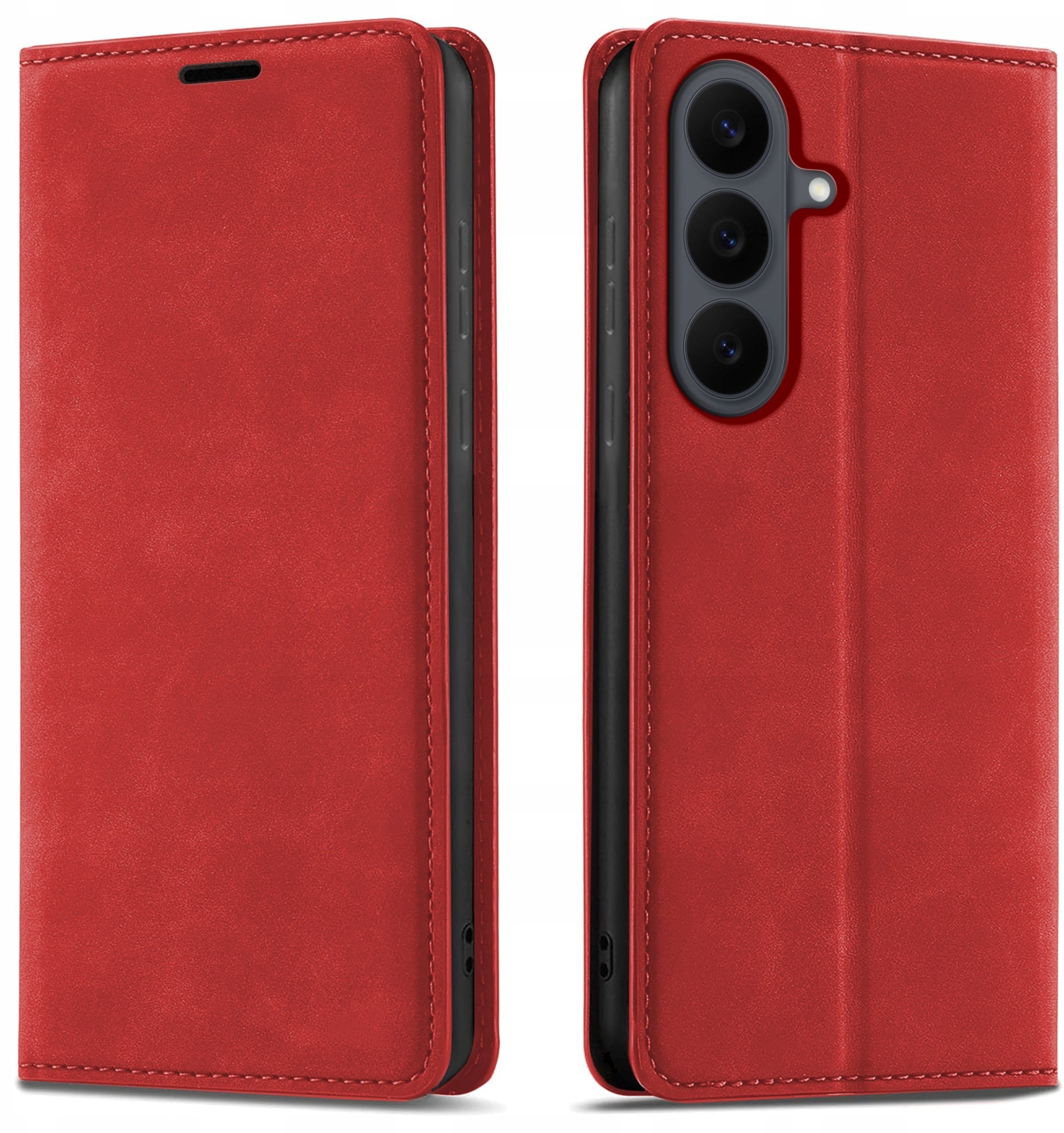 krainaGSM Etui Z Klapką Do Samsung S26 Fe Zamykane Magnetyczne Skórzane + Szkło 9H
