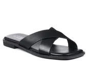 Klapki i japonki damskie - Klapki damskie płaskie czarne wygodne miękkie S.Barski KV27-002-41 - miniaturka - grafika 1