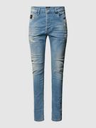 Spodnie męskie - Jeansy o kroju slim fit z efektem znoszenia model ‘Noel’ - miniaturka - grafika 1