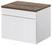 Szafki łazienkowe - Biała Szafka pod Umywalkę 60 cm z BLATEM Vintage - miniaturka - grafika 1