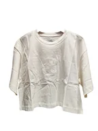 Koszulki i topy damskie - T-shirt Damski VANS Ellipse Relax Crop SS Egret VN000XDWC9F1 M - miniaturka - grafika 1