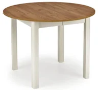 Stoły - Okrągły rozkładany stół dąb craft + biały A5-B70 - miniaturka - grafika 1